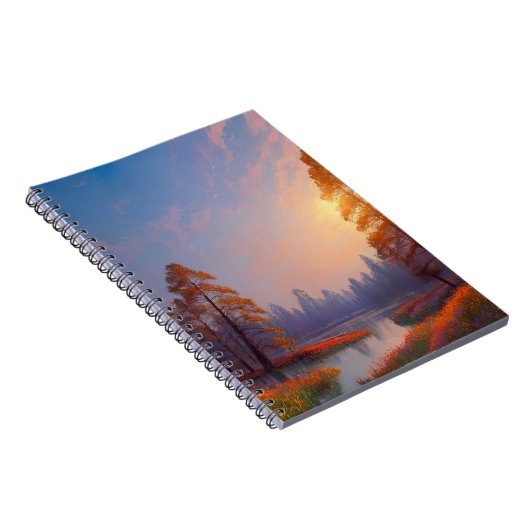 Swampy Pine Forest Aglow in the Setting Sun Notitieboek (Rechterzijde)