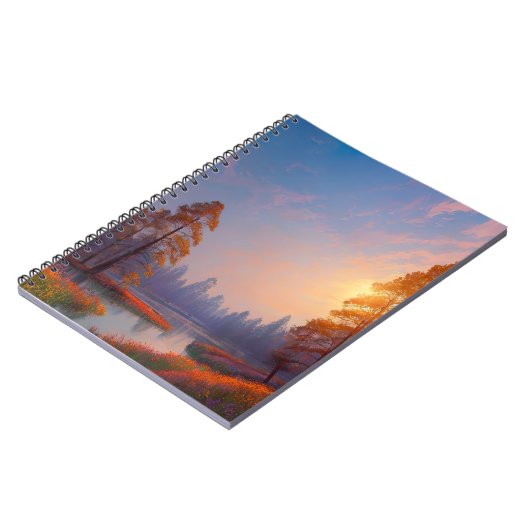 Swampy Pine Forest Aglow in the Setting Sun Notitieboek (Linkerzijde)