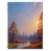 Swampy Pine Forest Aglow in the Setting Sun Notitieboek (Voorkant)