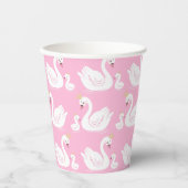Swan 1st Birthday Baby shower Roze Papieren Bekers (Voorkant)
