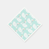 Swan 1st Birthday Party Baby shower Servet (Hoek)