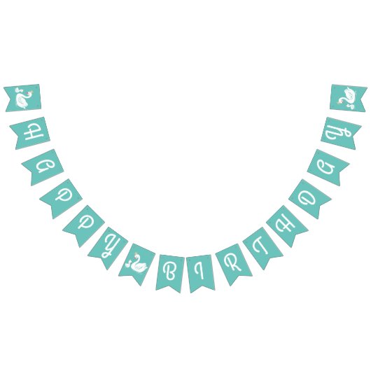 Swan 1st Birthday Party Baby shower Vlaggetjes (Alle)