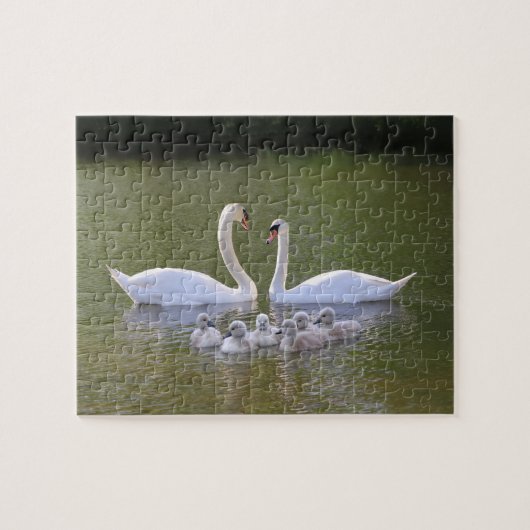 Swan and cygnets legpuzzel (Horizontaal)