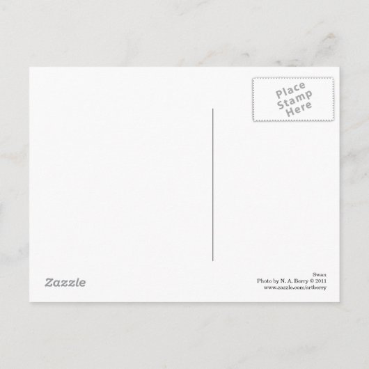 Swan B&W Briefkaart (Achterkant)