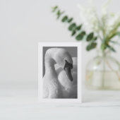 Swan B&W (grens) Visitekaartje (Staand voorkant)