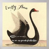 Swan Baby Girl Nursery Poster (Voorkant)