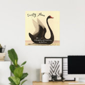Swan Baby Girl Nursery Voeg je eigen prijsopgave t Poster (Thuiskantoor)