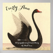 Swan Baby Girl Nursery Voeg je eigen prijsopgave t Poster (Voorkant)