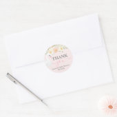 Swan Baby shower Classic Ronde Sticker (Envelop)