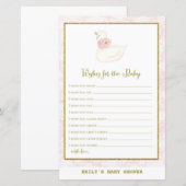 Swan Baby shower Game PRINED (Voorkant / Achterkant)