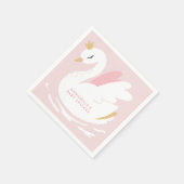 Swan baby shower girly roze aqua schattige elegant servet (Hoek)