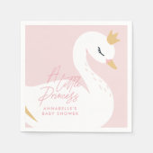 Swan baby shower girly roze aqua schattige elegant servet (Voorkant)