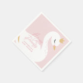 Swan baby shower girly roze aqua schattige elegant servet (Hoek)