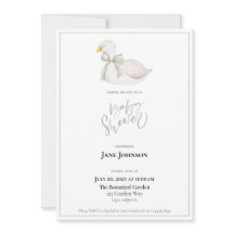 Swan baby shower Invitation