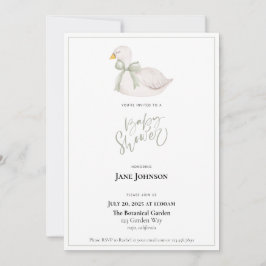 Swan baby shower Invitation Kaart