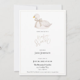 Swan Baby shower Invitation Kaart
