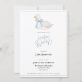 Swan Baby shower Invitation Kaart (Voorkant)