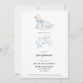 Swan Baby shower Invitation Kaart
