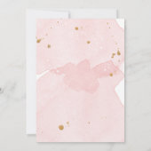 Swan Baby shower Invite Girl Princess Pink Gold Kaart (Achterkant)