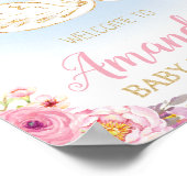 Swan Baby shower Welkomstteken Poster (Hoek)