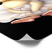 Swan Ballerina Duck Dancing Ballet Waterverf Poster (Hoek)