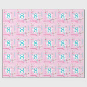 Swan ballerina waterverf ballet 8e verjaardagswrap cadeaupapier (Vlak)