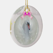 Swan Bauble in kerstversiering Keramisch Ornament (Rechts)