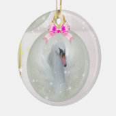 Swan Bauble in kerstversiering Keramisch Ornament (Links)