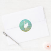 Swan bij het Balatonmeer - gepersonaliseerd Ronde Sticker (Envelop)