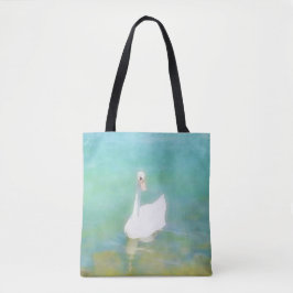 Swan bij het Balatonmeer - waterverf nr. 2 Tote Bag