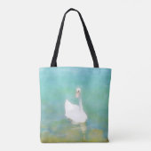 Swan bij het Balatonmeer - waterverf nr. 2 Tote Bag (Achterkant)