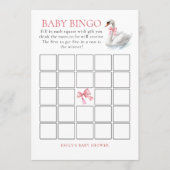Swan Bingo Baby shower Game Kaart (Voorkant)