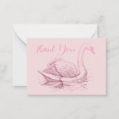  Swan Bird Bedankt Notitiekaartje (Voorkant)