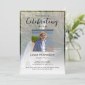 Swan Bird Lover Celebration of Life Photo Funeral Kaart (Staand voorkant)