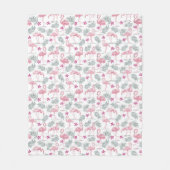 Swan Bird Repeated Pattern Fleece Deken (Voorkant)