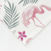 Swan Bird Repeated Pattern Fleece Deken (Hoek)