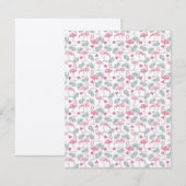 Swan Bird Repeated Pattern Notitiekaartje (Voorkant / Achterkant)