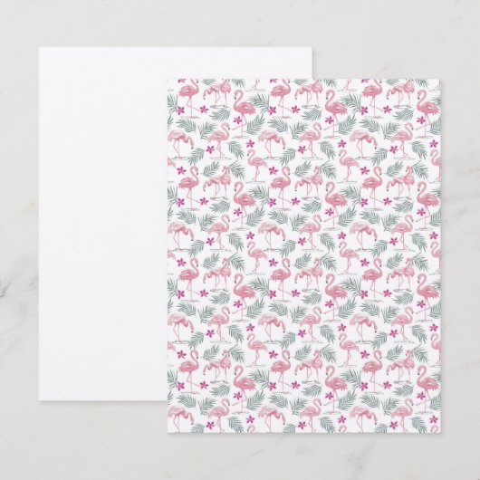 Swan Bird Repeated Pattern Notitiekaartje (Voorkant / Achterkant)