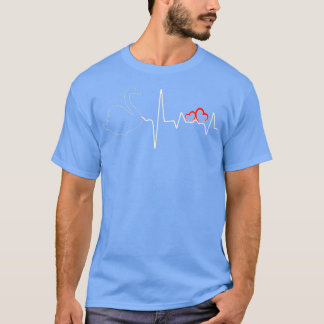 Swan Birds Heartbeat Love voor Zwan T-shirt