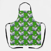 Swan Birds Pattern Design On Green  Schort (Voorkant)