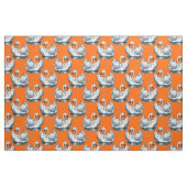 Swan Birds Pattern Design On Orange  Stof (Fat Quarter)