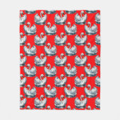 Swan Birds Pattern Design on Red Fleece Deken (Voorkant)