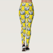 Swan Birds Pattern Design On Yellow  Leggings (Achterkant)