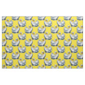 Swan Birds Pattern Design On Yellow  Stof (Fat Quarter)