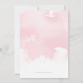 SWAN BIRTHDAY PARTIJ  elegant goud bleek roze Kaart (Achterkant)