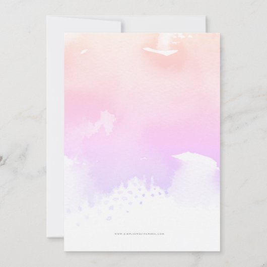 SWAN BIRTHDAY PARTIJ elegante pastelregenboog Kaart (Achterkant)