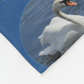 Swan Blue Fleece Blanket Deken (Hoek)