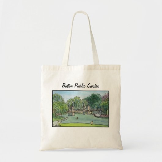Swan Boats Boston Public Garden Tote Bag (Voorkant)