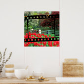 Swan Boats en Red Tulips Poster (Keuken)