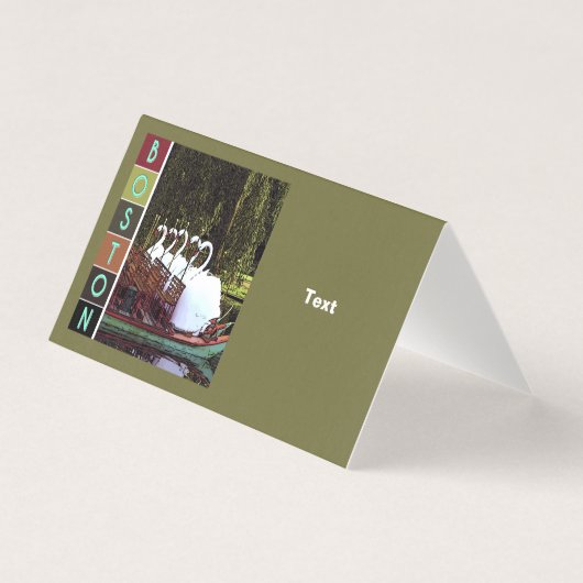 Swan Boats in Summer - Boston Kaart (Voorkant)